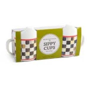 Brand new MacKenzie-Childs
Courtly Check Sippy Cups, Set of 2